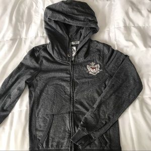 VS PINK Full Zip Charcoal Grey Sweatshirt